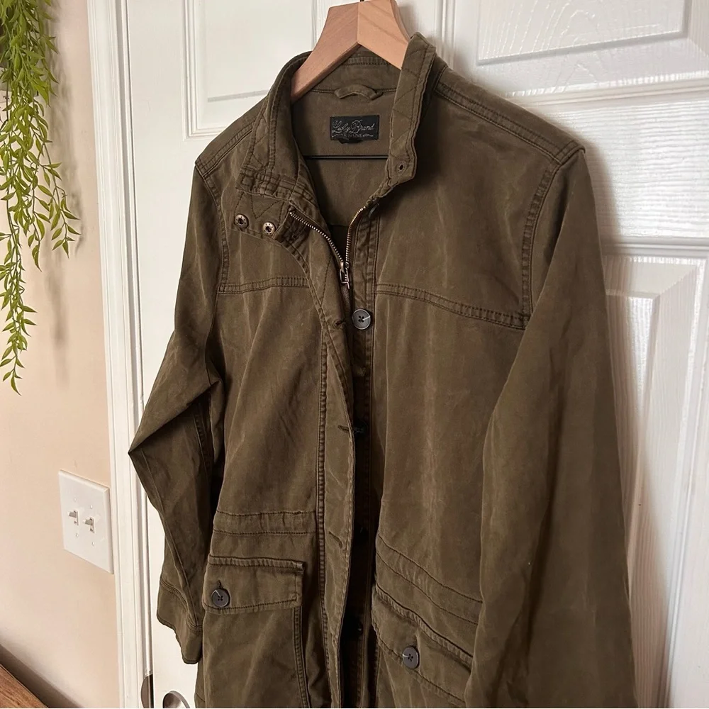 Lucky Brand Olive Utility Jacket Size XL - Picture 3 of 5